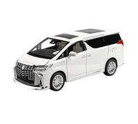 PIPJLCGE Réplique de voiture miniature 1:18 pour Toyota Alphard Mpv Mini Simulation en alliage de zinc Décoration exquise Ornements Collection Véhicule moulé sous pression (blanc)