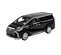 PIPJLCGE Réplique de voiture miniature 1:18 pour Toyota Alphard Mpv Mini Simulation en alliage de zinc Décoration exquise Ornements Collection Véhicule moulé sous pression (Noir)