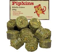 Pipkins Friandises en cubes de luzerne pour petits animaux - Friandises idéales pour lapins, hamsters et cochons d'Inde - Une friandise nutritive et agréable - Foin des prés de montagne et luzerne -