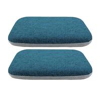 PIPOEI Coussin de Chaise pour Chaise de Salle à Manger, Lot de 2 Coussin de siège en Fer à Cheval avec Attaches, Coussin de Chaise en Mousse à mémoire de Forme de 4 cm d'épaisseur Blau,40 x 40 x 4cm