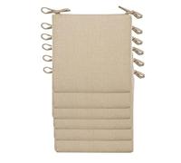 PIPOEI Ensemble de Chaise Coussin de siège de 2/4/6, Coussin de Chaise carré, Coussin de Chaise Aspect Lin, Coussin de siège pour Cuisine, Bureau, Voiture 01,6 Pcs- 45 * 45cm