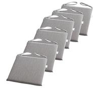 PIPOEI Lot de 2/4/6 Coussins de Chaise avec Attaches, Galette de Chaise Confortables et Lavables, Coussin Chaise pour Maison, Cuisine, Salle à Manger, Intérieur et Extérieur B-6,40 x 40cm