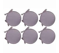 PIPOEI Lot de 2/4/6 Coussins de Chaise Ronds avec Attaches pour Jardin, 38 cm Coussin Rond pour Cuisine, Coussins de Siège, Salon, Terrasse, Bureau, Magasin C-07