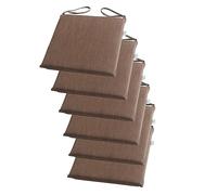 PIPOEI Lot de 2/4/6 Galette de Chaise, Coussin de Chaise Déhoussable avec Fermeture éclair, Coussins de Chaises Carrés, Coussin de Chaise Tatami Coussin de Siège Décoration Maison A-6,45 x 45cm