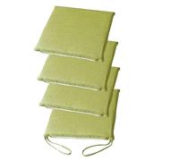 PIPOEI Lot de 2/4/6 Galette de Chaise, Coussin de Chaise Déhoussable avec Fermeture éclair, Coussins de Chaises Carrés, Coussin de Chaise Tatami Coussin de Siège Décoration Maison D-4,40 x 40cm