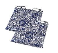 PIPOEI Lot de 2/4/6 Galette de Chaise, Coussin de Chaise Déhoussable avec Fermeture éclair, Coussins de Chaises Carrés, Coussin de Chaise Tatami Coussin de Siège Décoration Maison G-2,40 x 40cm