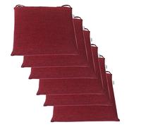 PIPOEI Lot de 2/4/6 Galette de Chaise, Coussin de Chaise Déhoussable avec Fermeture éclair, Coussins de Chaises Carrés, Coussin de Chaise Tatami Coussin de Siège Décoration Maison F-6,40 x 40cm