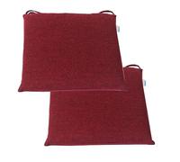 PIPOEI Lot de 2/4/6 Galette de Chaise, Coussin de Chaise Déhoussable avec Fermeture éclair, Coussins de Chaises Carrés, Coussin de Chaise Tatami Coussin de Siège Décoration Maison F-2,40 x 40cm