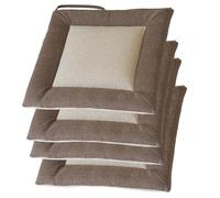 PIPOEI Lot de 2/4/6 Galette de Chaise, Galette de Chaise Confortables et Lavables, Coussin de Chaise Carré Tatami Coussin de Siège Décoration Maison A-4,40 * 40cm