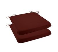 PIPOEI Lot de 2 Coussin Impermeable Chaise Exterieur avec Rubans 50x47x4 cm Coussins de Jardin Mousse Haute Densité pour Meubles de terrasse, canapé de Jardin 02