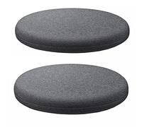 PIPOEI Lot de 2 Coussins de Chaise Ronds, Coussin de siège en Mousse à mémoire de Forme, Coussins de Chaise avec Fermeture éclair dissimulée, Tapis pour Cuisine, Bureau D,60cm