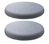 PIPOEI Lot de 2 Coussins de Chaise Ronds, Coussin de siège en Mousse à mémoire de Forme, Coussins de Chaise avec Fermeture éclair dissimulée, Tapis pour Cuisine, Bureau A,60cm