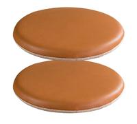 PIPOEI Lot de 2 Cuir Coussins d'assise, Galette de Chaise Ronde ImperméAble Anti Taches Coussins Chaises de Bar PU de Decorative, Facile à Enlever et à Nettoyer 01,2 Set - 35cm