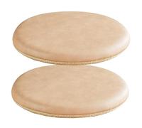 PIPOEI Lot de 2 Cuir Coussins d'assise, Galette de Chaise Ronde ImperméAble Anti Taches Coussins Chaises de Bar PU de Decorative, Facile à Enlever et à Nettoyer 06,2 Set - 40cm