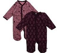Pippi 2er Pack Schlafanzug Aufdruck, Langarm Mit Füßen Pyjama, Violet (Lilac 600), 104 Mixte bébé