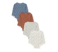 Pippi 4er Pack Body LS Ensemble de sous-vêtement Bambins, Blue Mirage, 24 Mois Mixte bébé