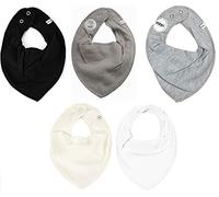 PIPPI Halstücher 5er Pack Baby Lätzchen Dreieckstücher Foulard Tour De Cou, Blanc (White 100), Taille Unique Mixte bébé