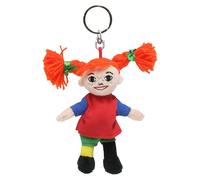 Pippi Langstrumpf Porte-clés pour enfants (14-16 cm), adorable poupée comme doudou porte-clés, pendentif pour sac à dos, cartable, licence officielle