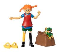Pippi Longstocking Toys - Ensemble de poupées Dolls House People, Figurine d'action de poupée et Mr. Nilsson Monkey Dolls, Valise d'argent, Chaussures à récurer, Jouet, sous Licence Officielle