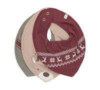 Pippi Lot de 3 bavoirs bandana Uni - AOP