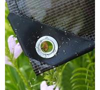 PIPRE 0.8mx1m Bâche Noir étanche, 260 g/m², avec œillets, bâche de Protection, bâche de Voiture, bâche Polyvalente