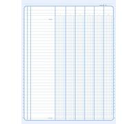 ELVE Registre piqûre comptable 6 colonnes 315 x 240 mm 80 pages Noir