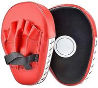 PIQIUQIU 1 paire de pattes d'entraînement pour kickboxing, Muay Thai, Karaté, Taekwondo, Martial Art. Pads d'entraînement pour sports de combat. Rouge et noir, 25.5 x 19 x 4.5 cm