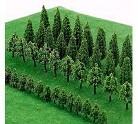 PIQIUQIU 25 Pièces Modèle Arbres, Arbre de Diorama, Arbre Miniature Modèle, Modèle Train Arbres pour DIY de Paysage Landscape, Vert Naturel