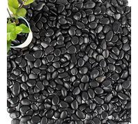 Galets de rocaille polis Noirs pour allée de Jardin - Pierres décoratives pour allées - Décoration d'extérieur - pour Aquarium, Chemin, pelouse, Jardin - 10-20 mm - 1 kg