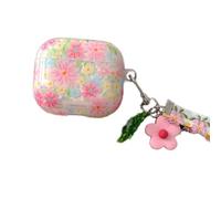 PIQIUZC Compatible avec les AirPods 4, joli motif floral rose, coques de protection pour casque pour Air Pod 4 (fleur-A)