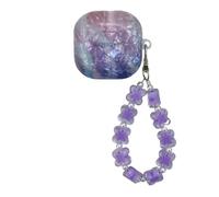 PIQIUZC Coque pour Samsung Galaxy Buds FE/Buds 2 Pro/Buds 2/Buds Pro/Buds Live, coque de protection à texture brillante pour femmes et filles (violet)