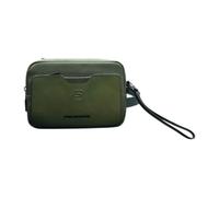 Piquadro - Ael Leather Clutch Bag - Homme - Sacs - Vert - Taille: ONE Size