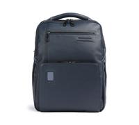 Piquadro Akron Sac à dos bleu, cuir grainé, homme