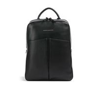 Piquadro Ashley Sac à dos noir, cuir de vache finement grainé, femme