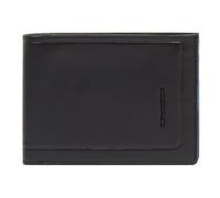 Piquadro Atlas Porte-monnaie Protection RFID Cuir véritable 12.5 cm noir
