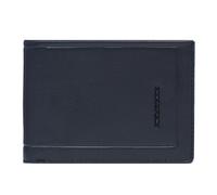Piquadro Atlas Porte-monnaie Protection RFID Cuir véritable 13 cm bleu