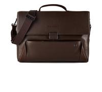 Piquadro Attaché-case Cuir véritable 42 cm Compartiment ordinateur brun