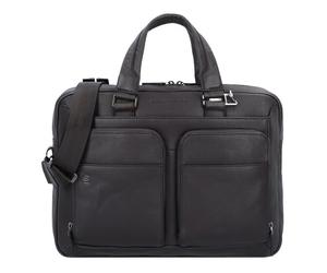 Piquadro Black Square Attaché-case Cuir véritable 39.5 cm Compartiment ordinateur bleu