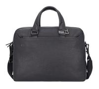 Piquadro Black Square Attaché-case Cuir véritable 40 cm Compartiment ordinateur noir