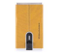 PIQUADRO Black Square Compact Wallet Slider RFID Giallo