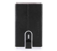 PIQUADRO Black Square Compact Wallet Slider RFID Nero