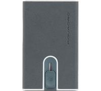 PIQUADRO Black Square Compact Wallet Slider RFID Ocean Blue