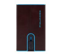 Piquadro Black Square Étui pour cartes de crédit Protection RFID Cuir 6 cm brun