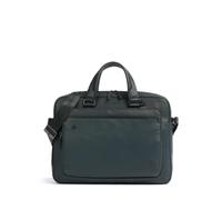 Piquadro Black Square Porte-document vert, cuir grainé, homme