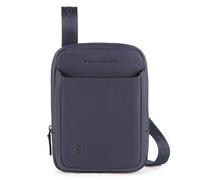 Piquadro Black Square Sac à bandoulière Cuir véritable 17 cm bleu