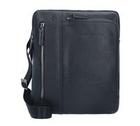 Piquadro Black Square Sac à bandoulière Cuir véritable 23 cm noir