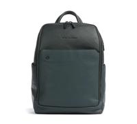 Piquadro Black Square Sac à dos vert, cuir grainé, unisexe