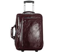 Piquadro Blue Square 2 roues Valise business Cuir véritable 51 cm Compartiment ordinateur brun
