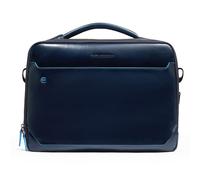 Piquadro Blue Square Attaché-case Cuir véritable 39 cm Compartiment ordinateur bleu