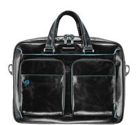 Piquadro Blue Square Attaché-case Cuir véritable 39 cm Compartiment ordinateur noir